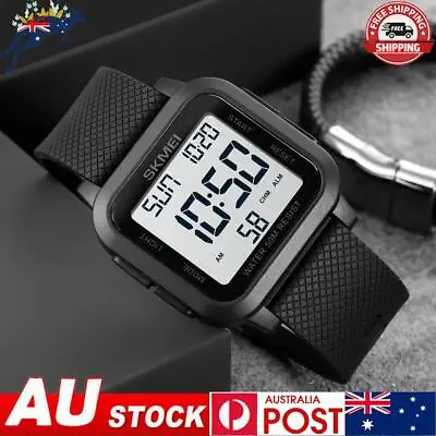 Men Digital Watch Digital Sports Watch Ultra-Thin Large Face 50M Waterproof • $19.99