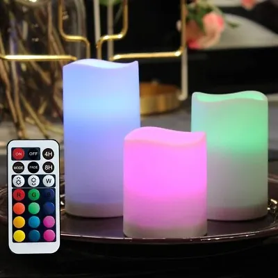 £12.99 • Buy WRalwaysLX Flameless Color Changing LED Candles With Remote, Batteries Operated