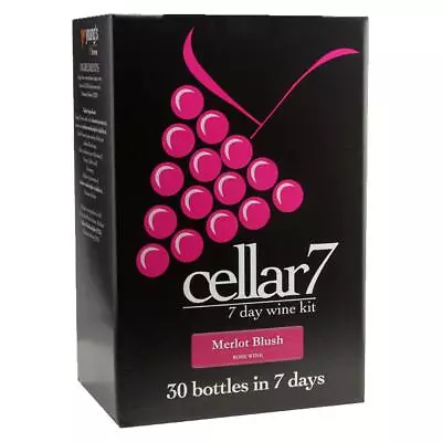 Youngs Cellar 7 Merlot Blush Ready In 7 Days Makess 5 Gallons Of Wine 1786 • £46.99