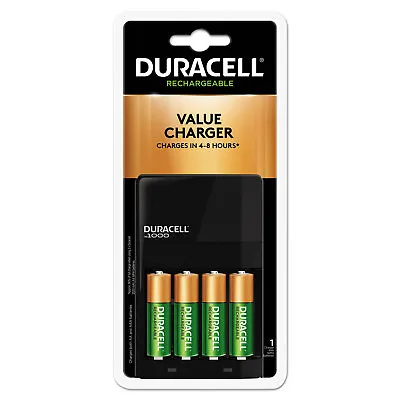 Duracell ION SPEED 1000 Advanced Charger Includes 4 AA NiMH Batteries CEF14 • $16.33