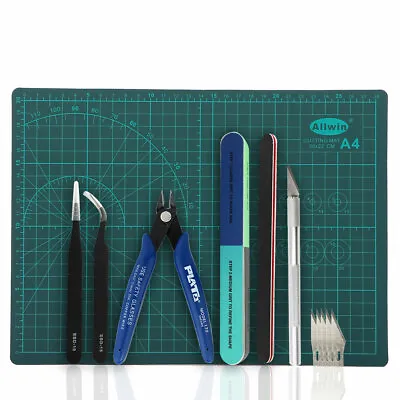 OPHIR DIY Hobby Tools Kit Gundam Model Building Tools Craft Set W Cutting Mat • $20.98