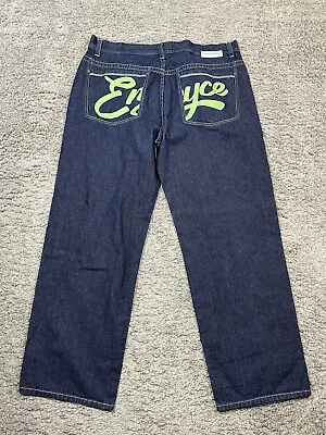 VTG Enyce Jeans Mens 40x34 Blue Wide Leg Baggy Y2K 90s Skater Streetwear Denim • $72.25