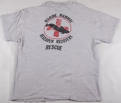 Vintage 1990s Marine Mammal Research Recovery Rescue Distressed Men's Shirt LRG • $44.99