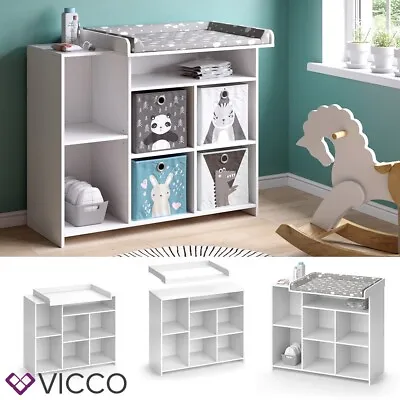 Changing Table Baby Changing Shelf Changing Unit Oskar Simple White Vicco • £146.67