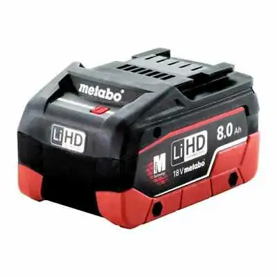 Metabo 625369000 18V LiHD Li-Ion 8.0ah Battery - Red/Black • £125