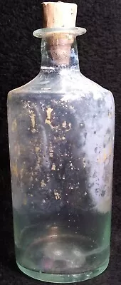 American Intact Pontil Medicine Bottle Aqua Color Thin Glass Of 1830s Iridescent • $80
