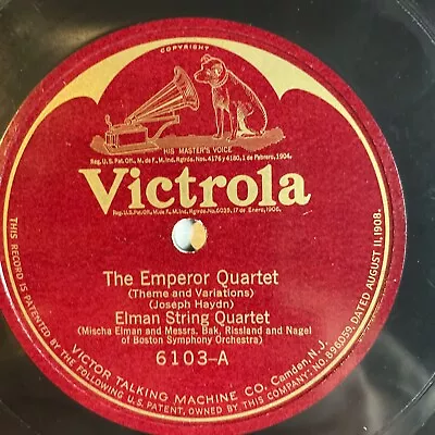 12  78 RPM-Elman String Quartet-The Emperor Quartet/Andante Cantabile/6103 • $10