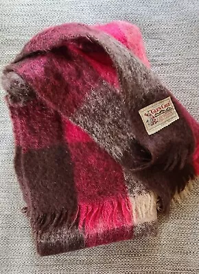 Mohair Blanket Scotland 100% Glen Cree Mills Twin Throw Vintage Stadium Blanket • $65