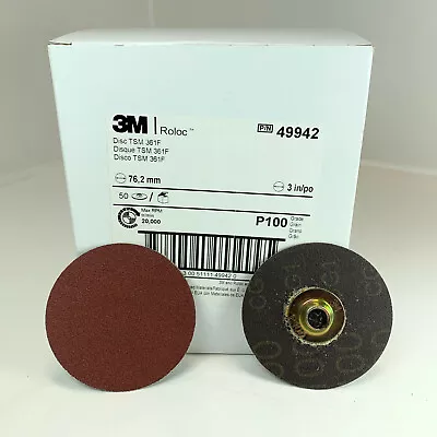 $37.95 • Buy 3M Roloc 49942 TSM 361F Disc 3  P100  QTY (50) Disc