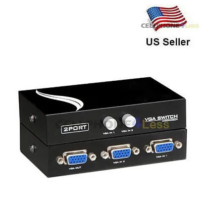  Two 2 Way VGA Switch Splitter • $9.98