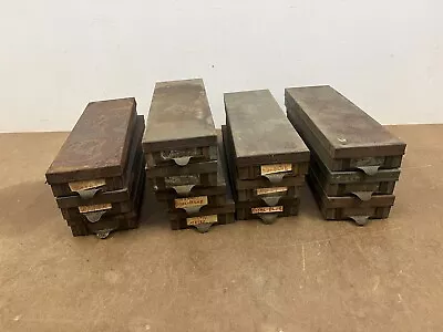 Vintage Metal Drawers W Cover Lid Set Industrial File Cabinet Steel Parts Bin 13 • $69.99