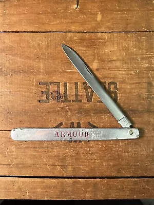 Vintage Schrade 106 Armour Branded Melon Tester Knife W/ Original Sheath. • $11