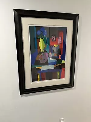 Marcel Mouly ‘Nature Morte Et Pallette” Lithograph 1992 • $150