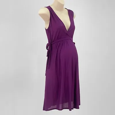 Mamas & Papas Maternity Purple Lightweight Dress Sleeveless Size 8 - 20 • £9.95