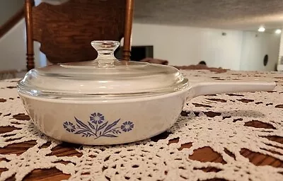 Corning Ware Cornflower Blue 6  Meneuette Pan/skillet P 83 B Lid P 83 C.  • $15