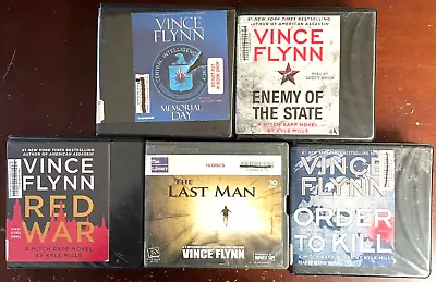 Lot Of 5 Vince Flynn Mitch Rapp CD Audiobooks Red War Enemy Of The State • $16.99