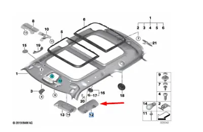 New Mini Cooper F56 Right Side Sun Visor 51167376860 Oem • $130.60