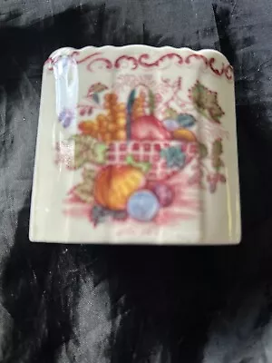 Vintage Masons Pottery Ironstone Ware “Fruit Basket” Tooth Pick Holder Tiny Chip • £8