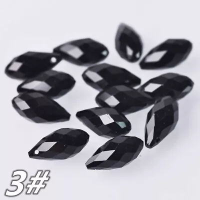 £2.58 • Buy Teardrop Faceted Crystal Glass 12x6mm 16x8mm 20x10mm 25x12mm Loose Pendant Beads