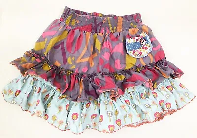 Matilda Jane Character Counts Girls Size 8 Multi-color Skirt With Ruffle Pocket • $9.99