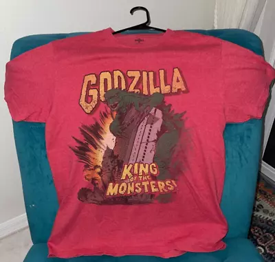 Godzilla King Monster Red T-Shirt Men's Size L • $9