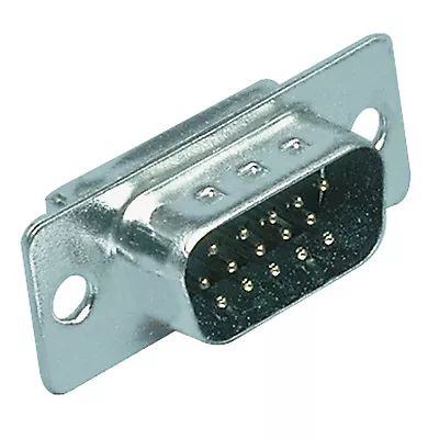 15 Pin Male D Sub VGA Plug Solder Connector High Density Chassis Panel Mount • £3.99