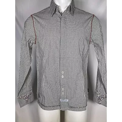 John Lennon By English Laundry Button Down Gingham Plaid Shirt Men's SMALL • $39.99