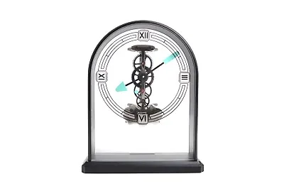 80's Skeleton Clock / Haller Germany / Black & Turquoise / Post-Modern Electric • £127.70