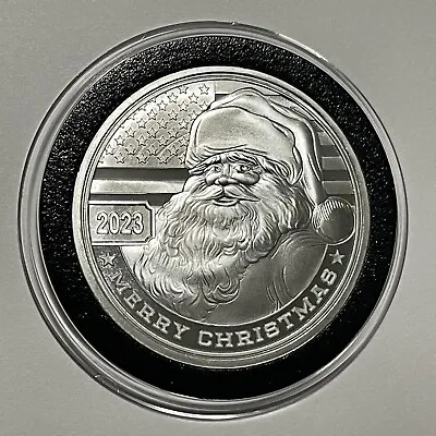 2023 Patriot Santa Holiday Coin Merry Christmas 1 Troy Oz .999 Fine Silver Round • $58.50