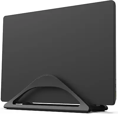 Vertical Laptop Stand For Desks (Matte Black) | Adjustable Holder To Dock Apple  • $49.75