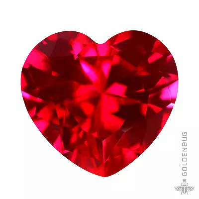 Ruby Genuine Top Quality Created Corundum Heart Cut Synthetic Red Loose Gemstone • $8