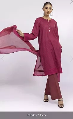 Khaadi 2 Piece Lawn Unstitched Suit Shirt Dupta Print Limelight Gull Ahmed Eid • £18