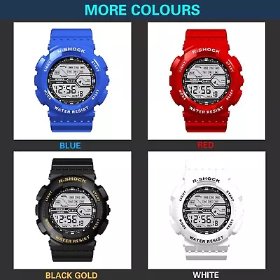 Men's Luxury Stainless Steel Sport Analog Quartz Modern LCD Fashion Wrist Watch • $4.13