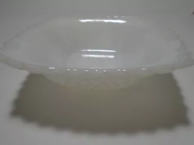 Vintage White Milk Glass Bowl Candy Dish Diamond Hob Nail Pattern Bowl  • $12.19