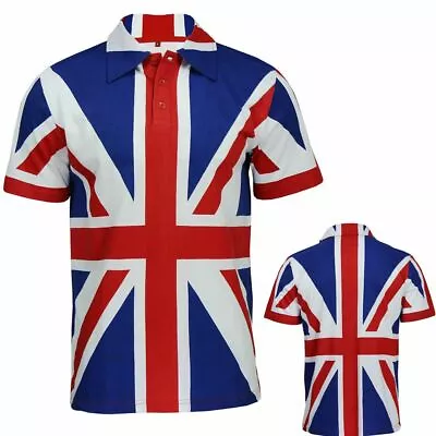 Union Jack Shirt Summer New Cotton Quick-drying POLO Shirt With Collar • £10.98