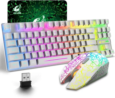 $39.98 • Buy AU Wireless Rechargeable Gaming Keyboard RGB Mute Mouse For Computer PC Gamer