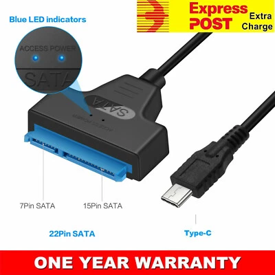 $9.95 • Buy USB Type C To SATA III Converter Adapter Cable For 2.5-inch Hard Drive HDD SSD