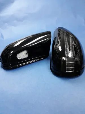 Two Arrow Led Black Door Mirror Covers For 2002-2005 Mercedes Benz W220 S-class • $138