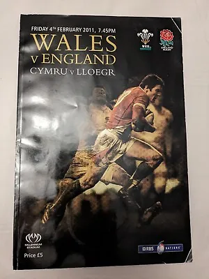 Wales V England Fri 4th February 2011 Rbs Six Nations Official Match Programme • £2.50