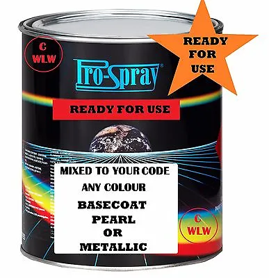 £19.99 • Buy 1 Lt Ready For Use Basecoat Colour 2k 2 Pack Mixed To Code Car Paint
