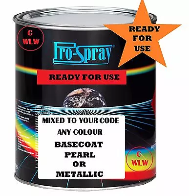 1 Lt Ready For Use Basecoat Colour 2k 2 Pack Mixed To Code Car Paint • £19.99