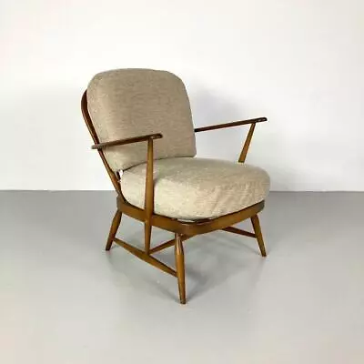 £399.20 • Buy Ercol Windsor Arm Chair Refurb'd Oatmeal Upholstery Retro Vintage #3475
