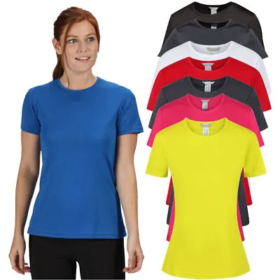 Regatta Women Breathable T Shirt Cool Dry Running Performance Sports Wicking Gym • £8.65
