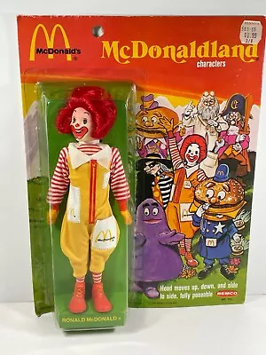 Vintage Remco Ronald Mcdonald 1976 Mcdonaldland Action Figure Doll Unopened • $49.99