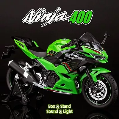 1/12 Kawasaki Ninja 400 Motorcycle Diecast Motorbike Racing Model Toy Box Base • $22.99