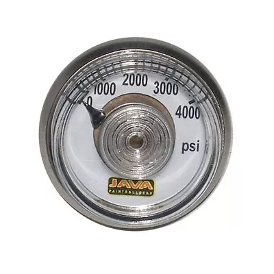 Java Air Gas Tank Micro Pressure Gauge 0-4000 Psi 1  Diameter 1/8  NPT Fitting • $12.95