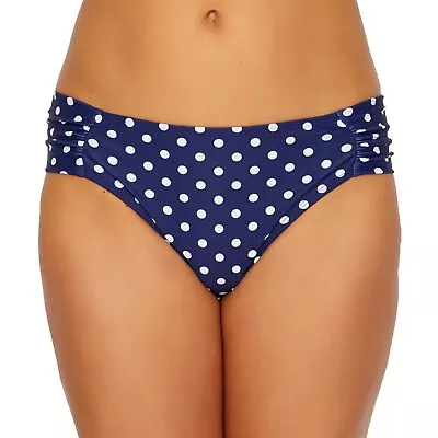 Panache Anya Spot Classic Bikini Brief Swimsuit Swim Bottom NAVY SW1019 • $11.99