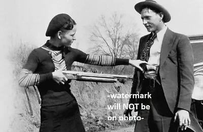 1932 Bonnie Parker Shotgun PHOTO Gangster Bonnie And Clyde Gang Gun Play • $4.48