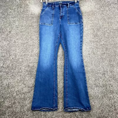 A.n.a A New Approach Bootcut Leg Jeans Women's 8 Blue Mid Rise Porkchop Pocket • $15.16