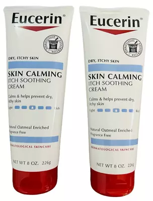Eucerin Skin Itch Soothing Cream Fragrance Free 8oz (2 Pack) • $10.83